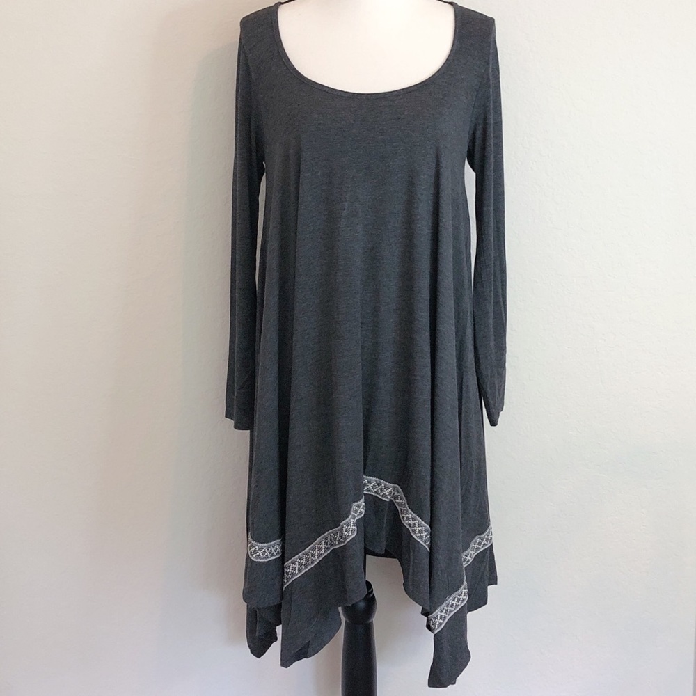 Oversized boho style asymmetrical dress